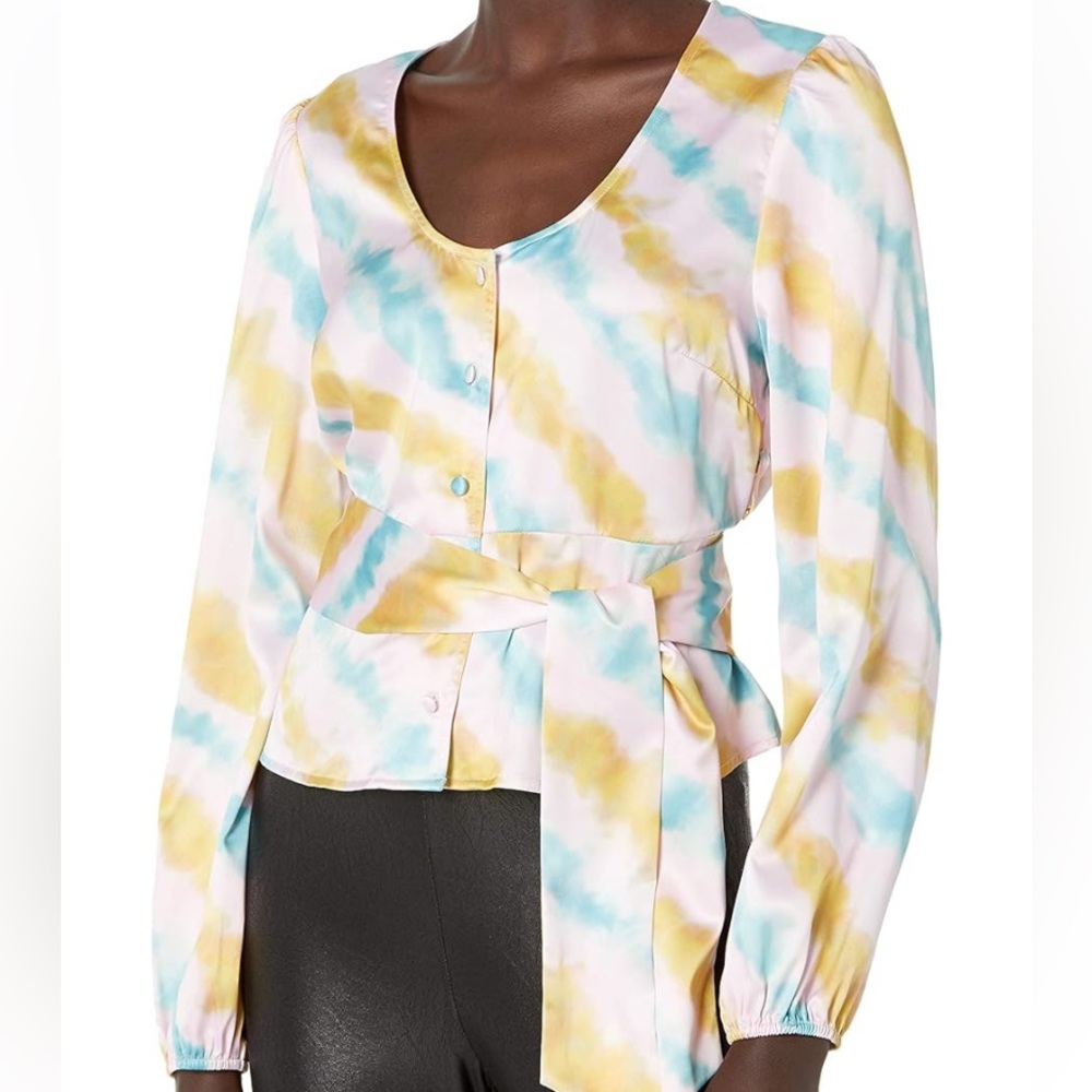 KENDALL + KYLIE Women's Peplum Top with Belt